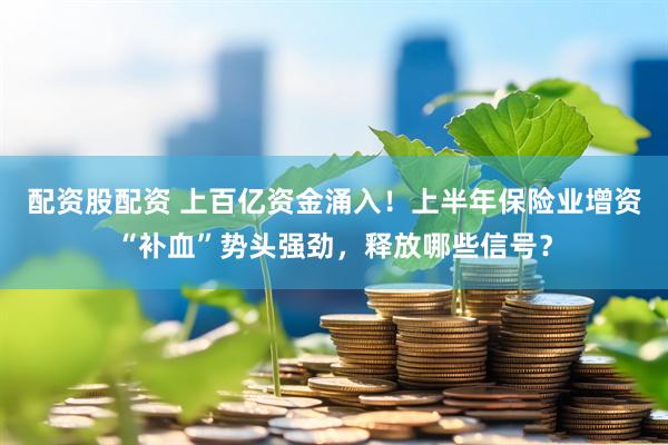 配资股配资 上百亿资金涌入！上半年保险业增资“补血”势头强劲，释放哪些信号？